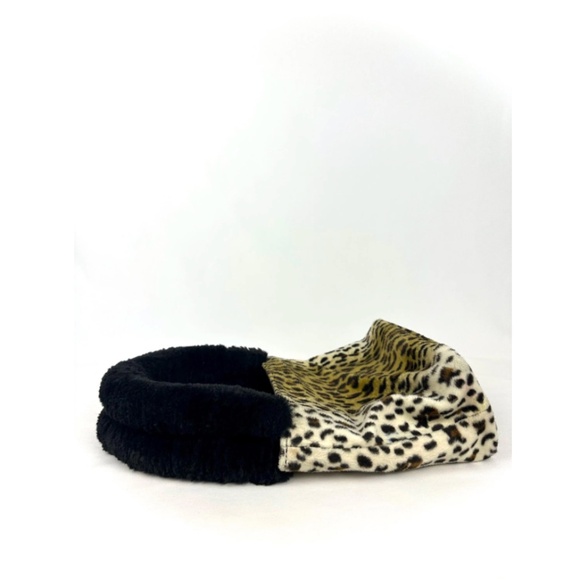 Vintage 1990’s Esprit Leopard Faux Fur Top Handle Mini Clutch Handbag - Picture 6 of 10